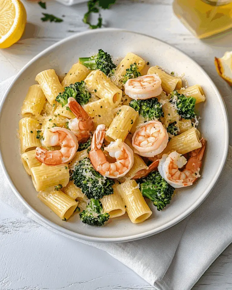 Creamy Lemon and Broccoli Pasta with Shrimp