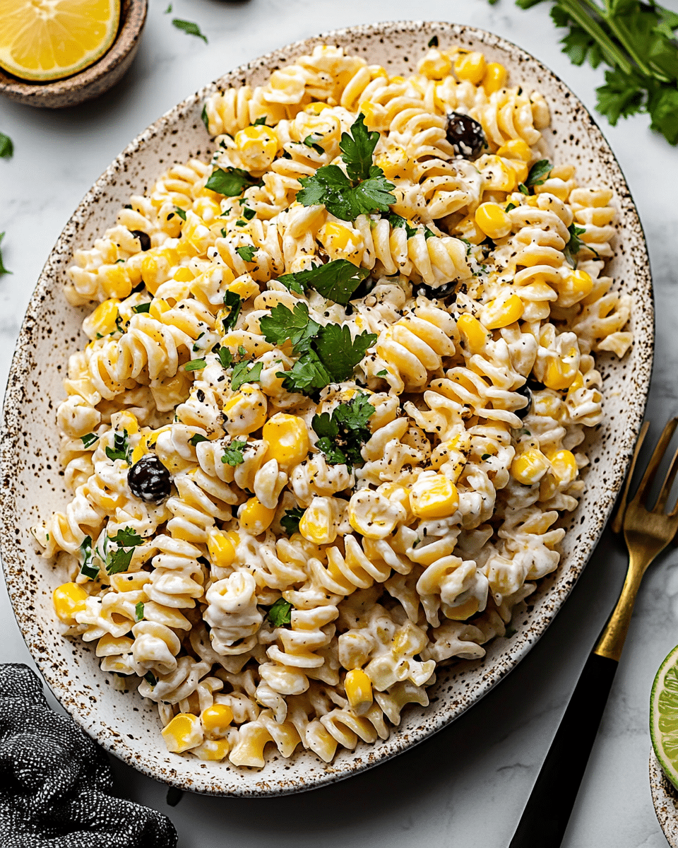 Creamy Street Corn Pasta Salad