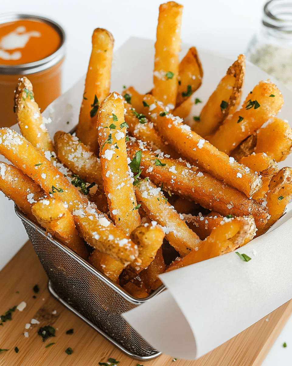 Crispy Garlic Parmesan Fries