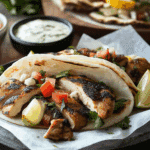 Greek Chicken Gyros with Tzatziki