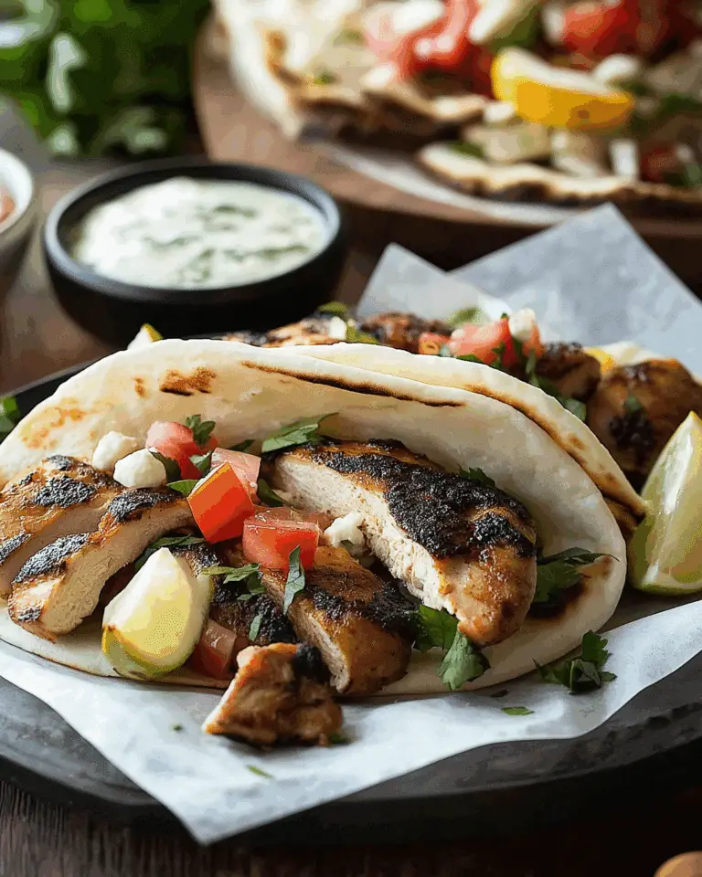 Greek Chicken Gyros with Tzatziki