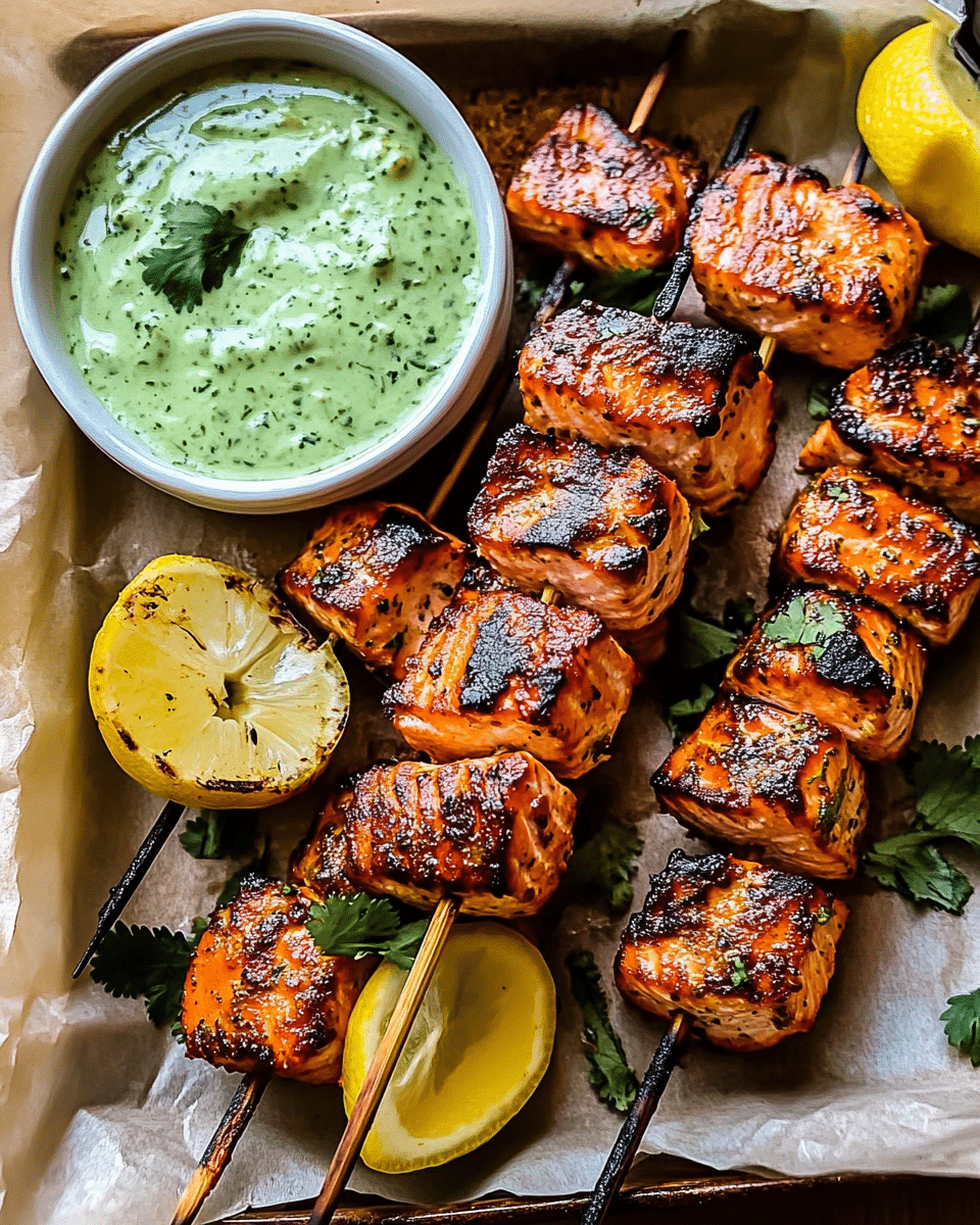 Grilled Salmon Skewers