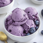 Homemade No Churn Blueberry Ice Cream