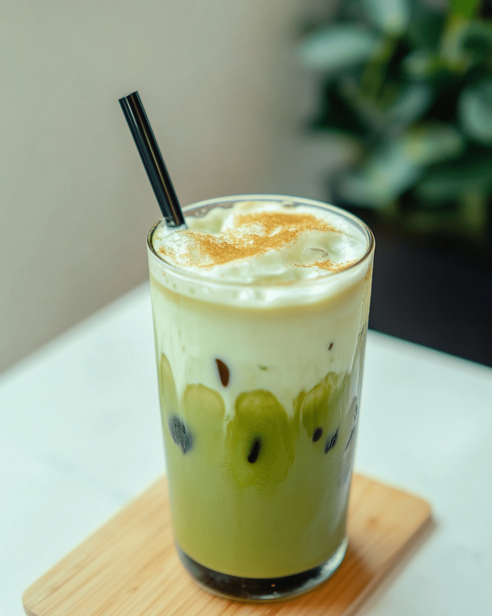 Iced Brown Sugar Matcha Latte