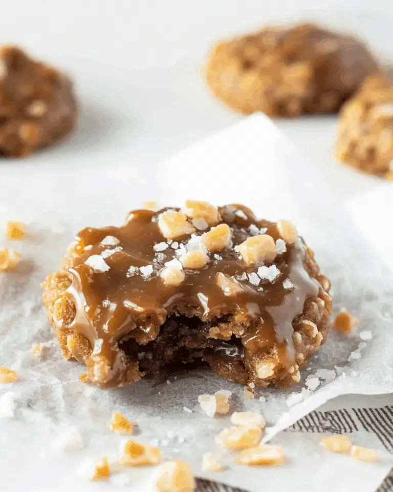 Irresistible No-Bake Salted Caramel Cookies