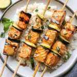Miso Salmon Skewers