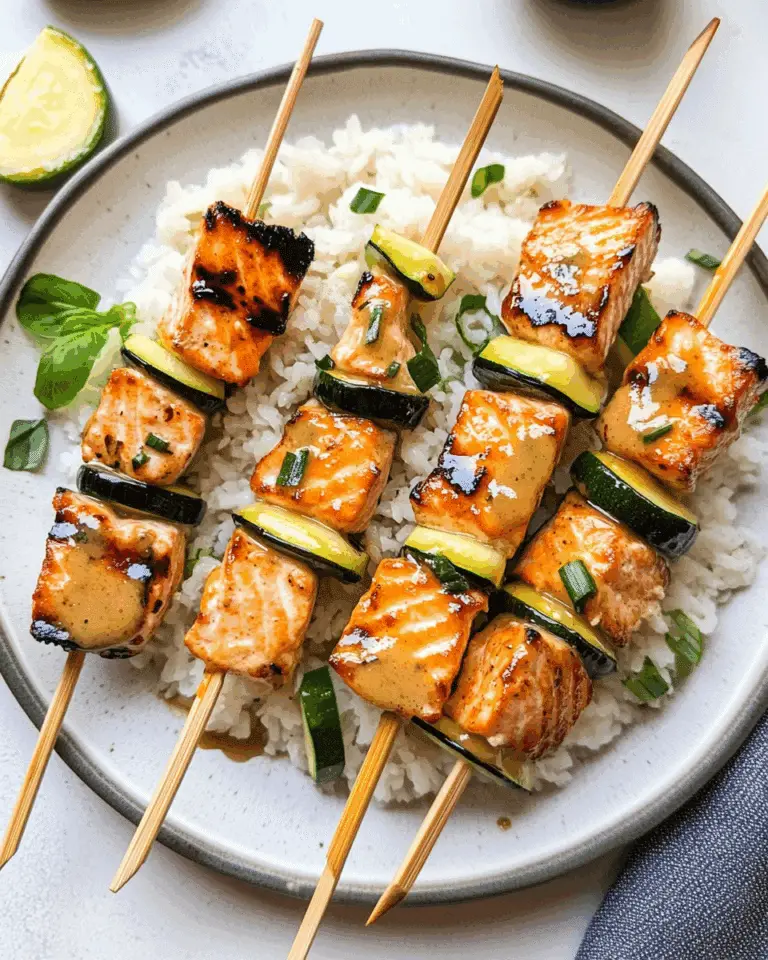 Miso Salmon Skewers