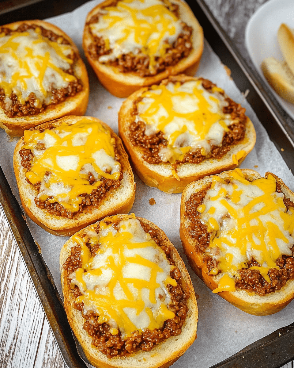 Mississippi Sloppy Joes On Garlic Bread