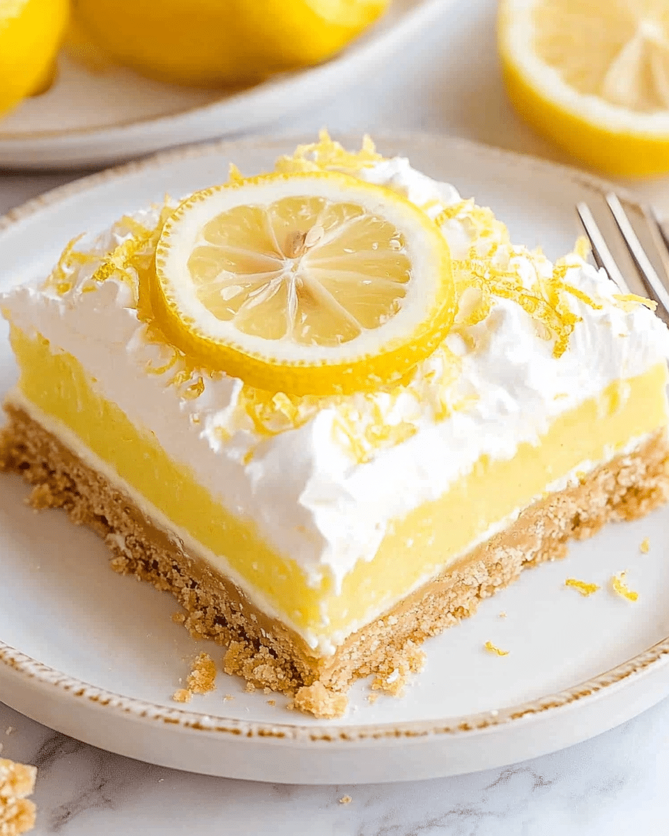 No-Bake Lemon Pie Cheesecake Bars