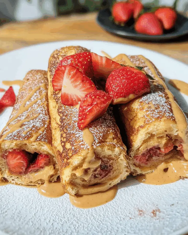 Peanut Butter Cup & Strawberry French Toast Rolls