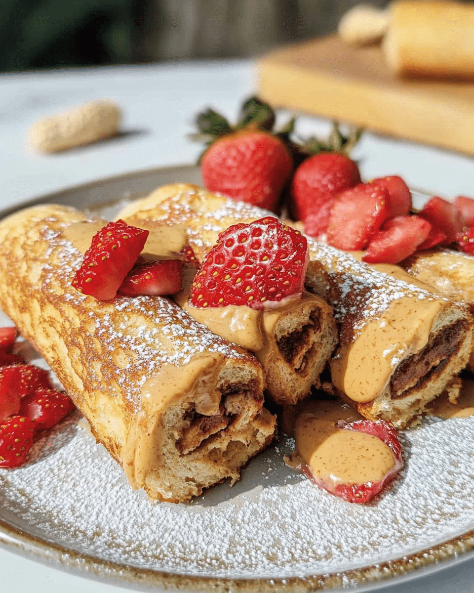Peanut Butter Cup & Strawberry French Toast Rolls