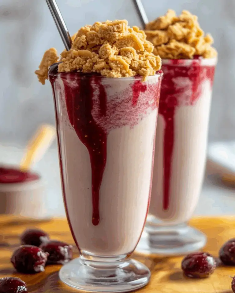 Peanut Butter and Jelly Milkshake