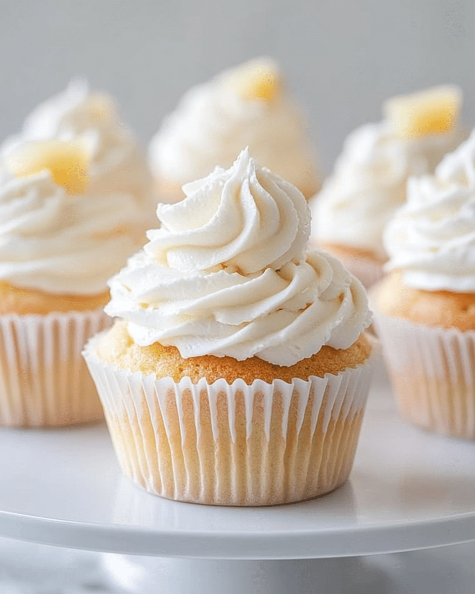 Pineapple Angel Food Cupcakes