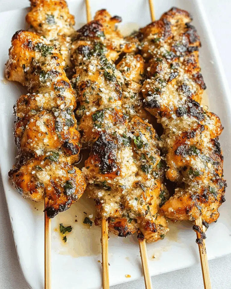 Ranch Garlic Parmesan Chicken Skewers
