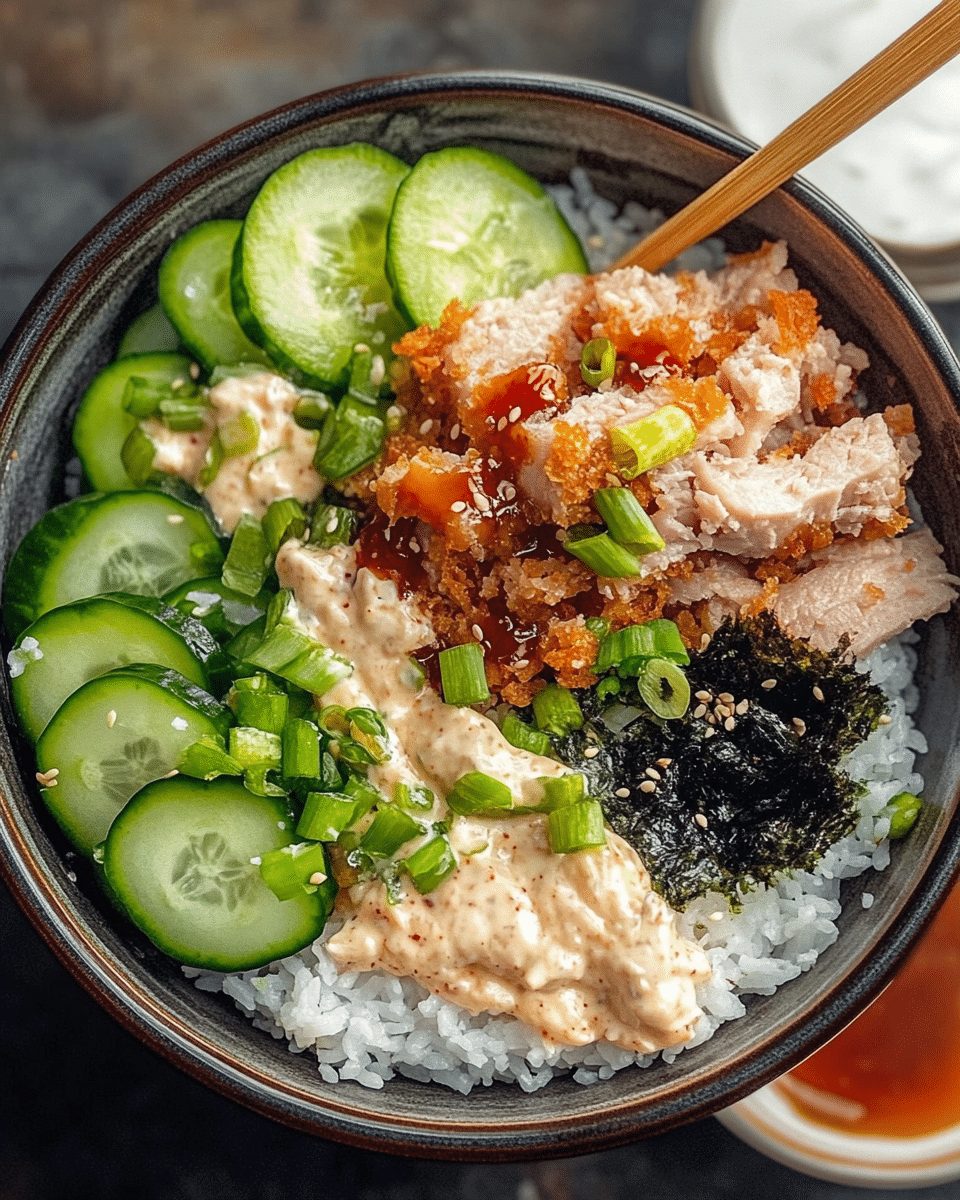 Spicy Tuna Sushi Bowl with Crispy Rice