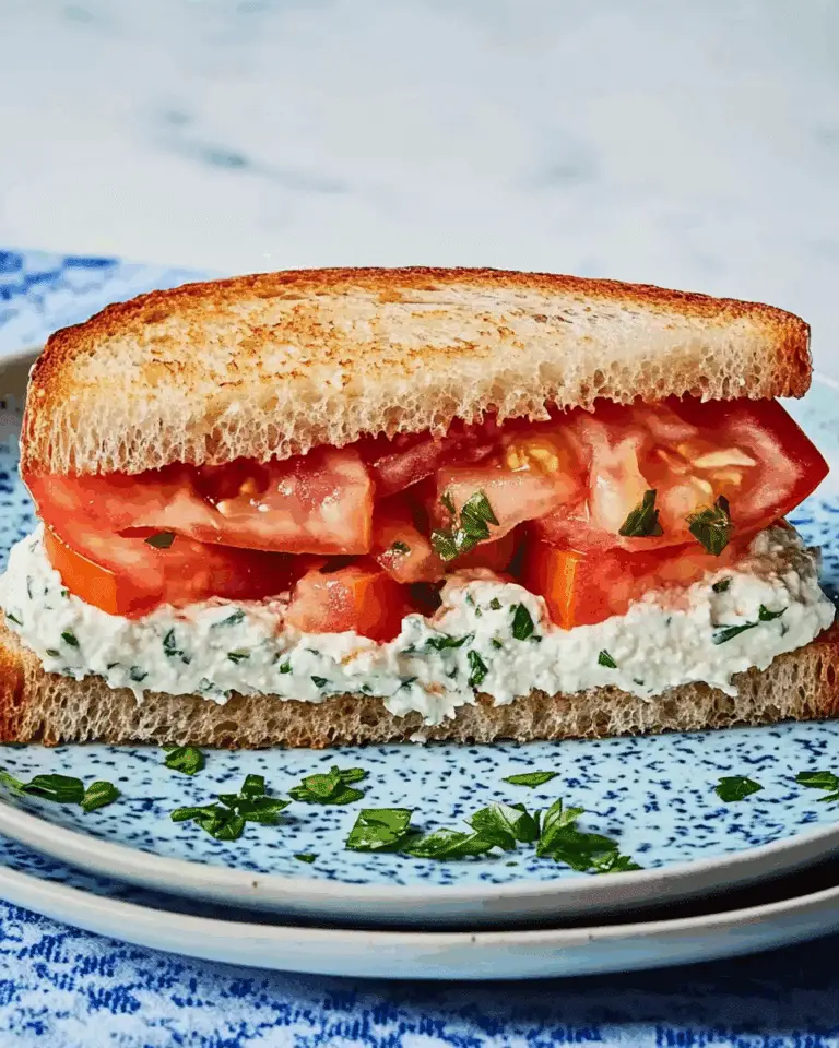 Tomato and Cream Cheese Sandwiches