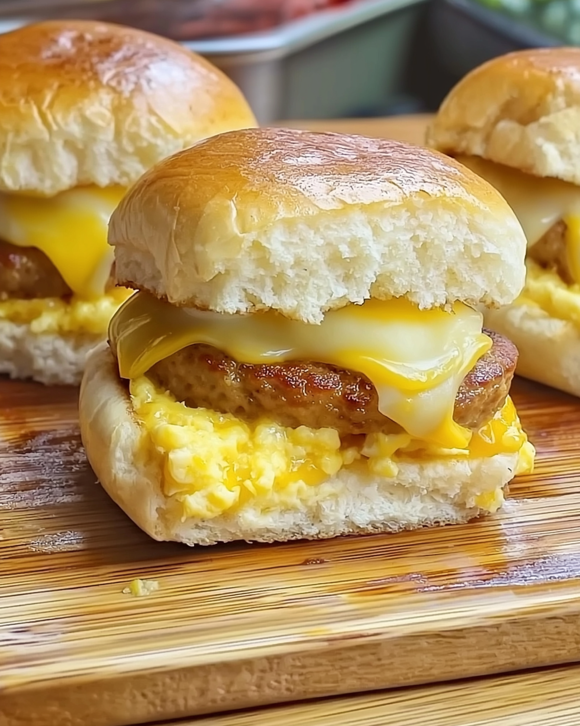 Turkey Sausage, Egg, and Cheese Breakfast Sliders