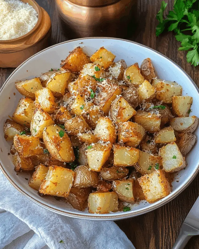 Air Fryer Garlic Parmesan Potatoes