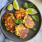 Cheesy Corn Zucchini Fritters