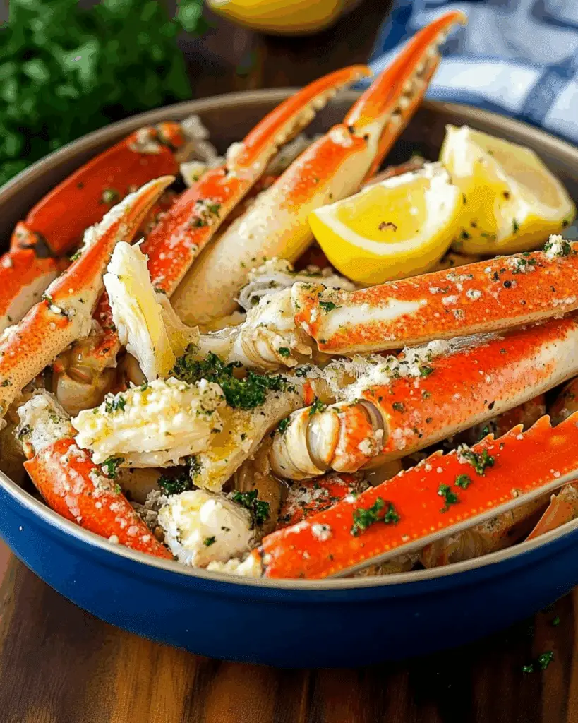 Crab Legs with Garlic Butter Sauce