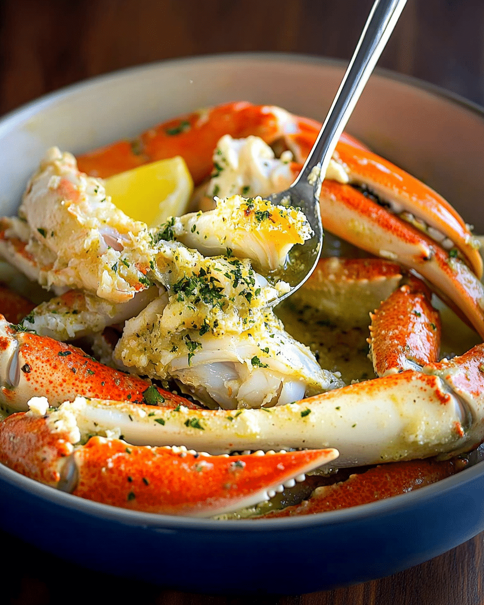 Crab Legs with Garlic Butter Sauce