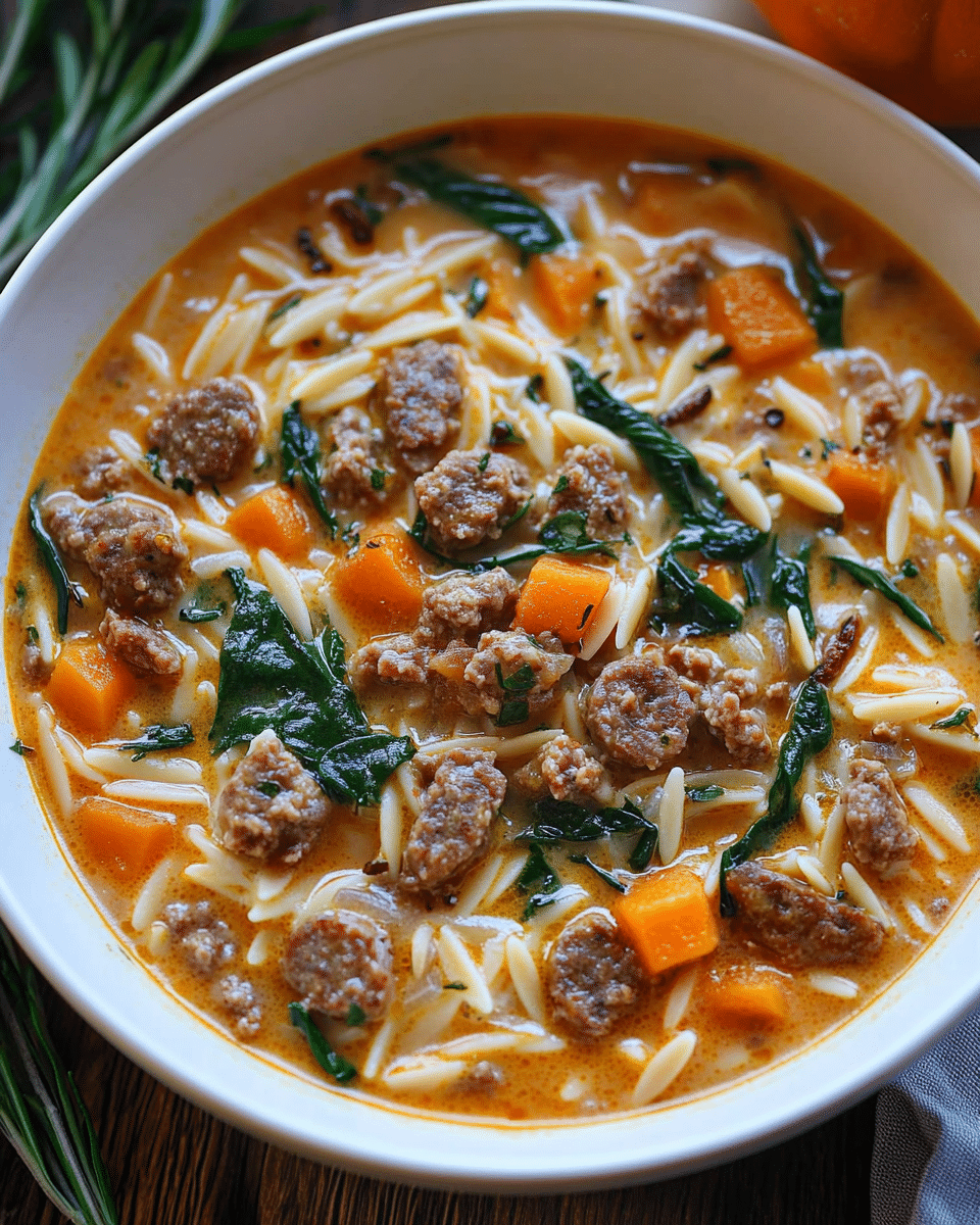 Creamy Butternut Squash and Sausage Soup