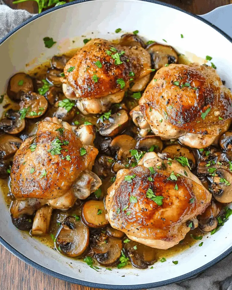 Garlic Mushroom Chicken Thighs