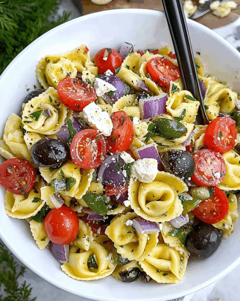 Greek Tortellini Pasta Salad