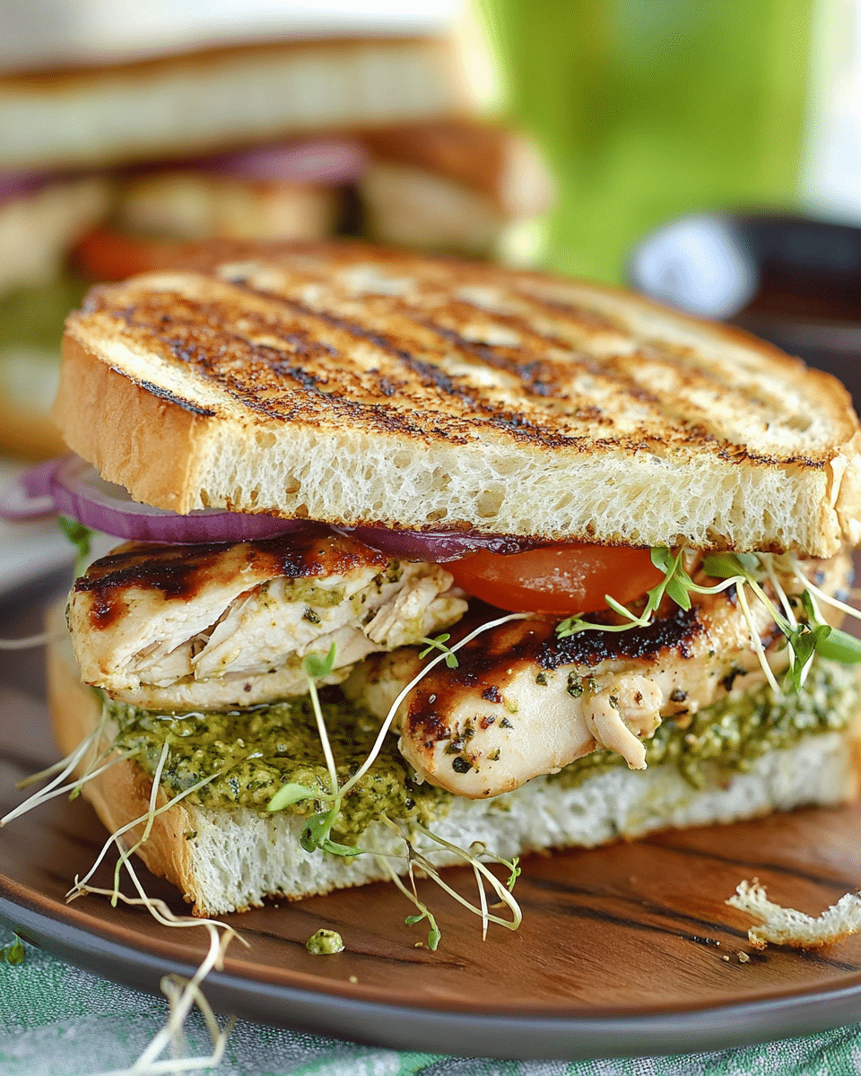 Grilled Chicken Pesto Sandwich