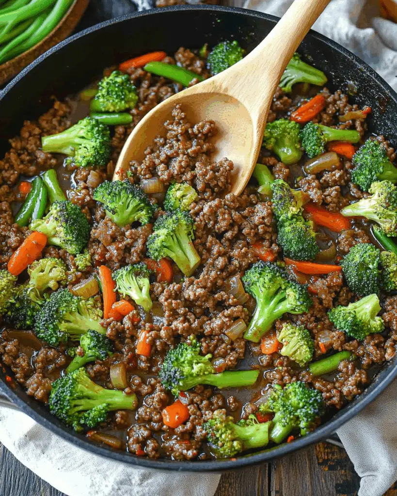 Ground Beef and Broccoli Skillet