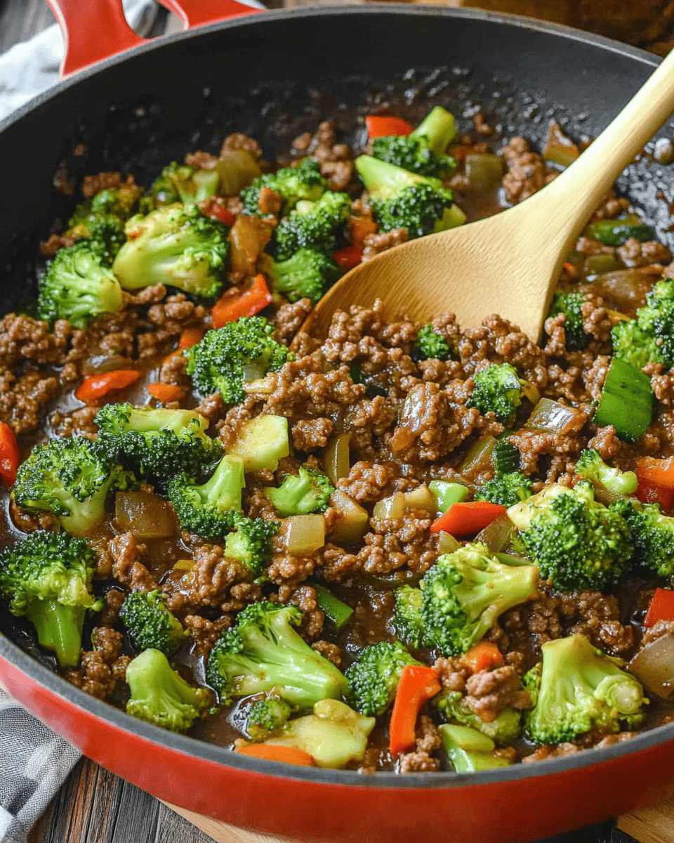Ground Beef and Broccoli Skillet