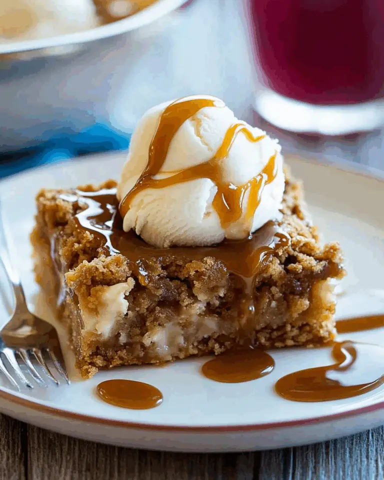 Ice Cream and Caramel Blondie