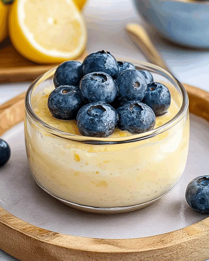 Lemon-Blueberry High Protein Cheesecake