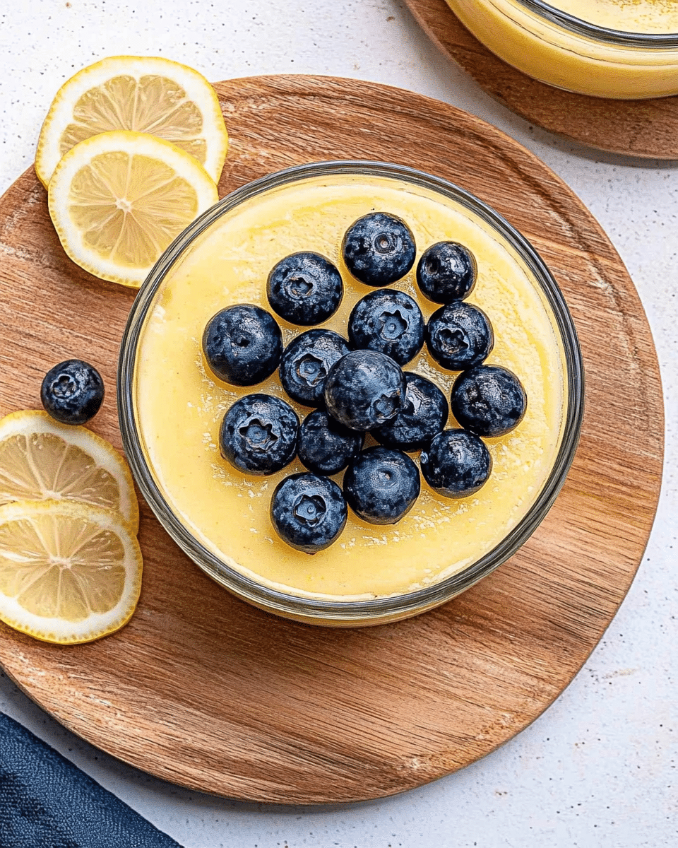 Lemon-Blueberry High Protein Cheesecake
