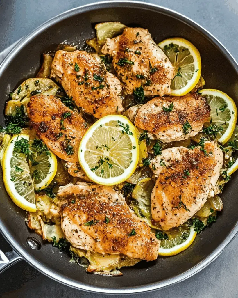 Lemon Artichoke Chicken Skillet