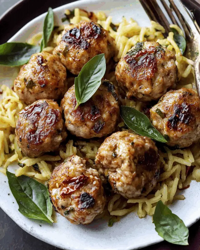 Mediterranean Sun-Dried Tomato Chicken Meatballs