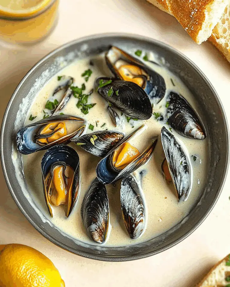 Mussels in a Creamy Garlic Sauce