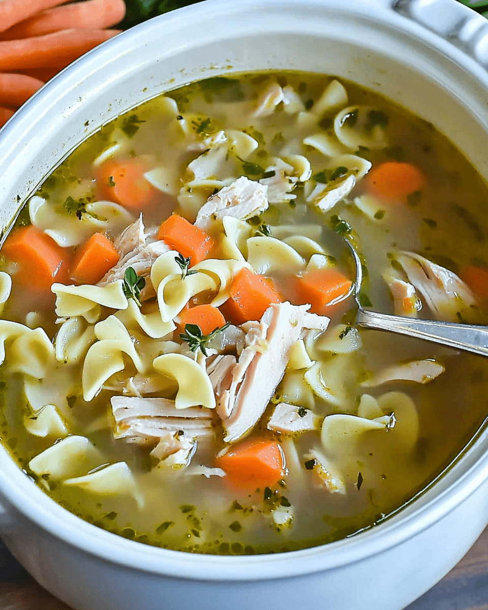 Slow Cooker Turkey Noodle Soup