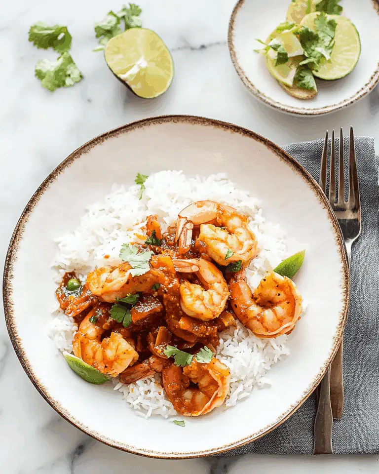 Spicy Chili Garlic Shrimp with Coconut Rice