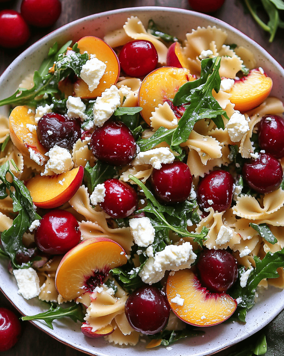 Stone Fruit Pasta Salad