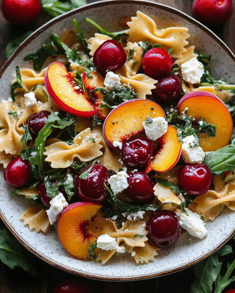Stone Fruit Pasta Salad