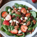 Strawberry Spinach Salad with Candied Pecans