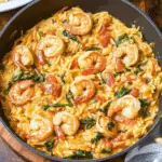 Tuscan Shrimp Orzo Skillet