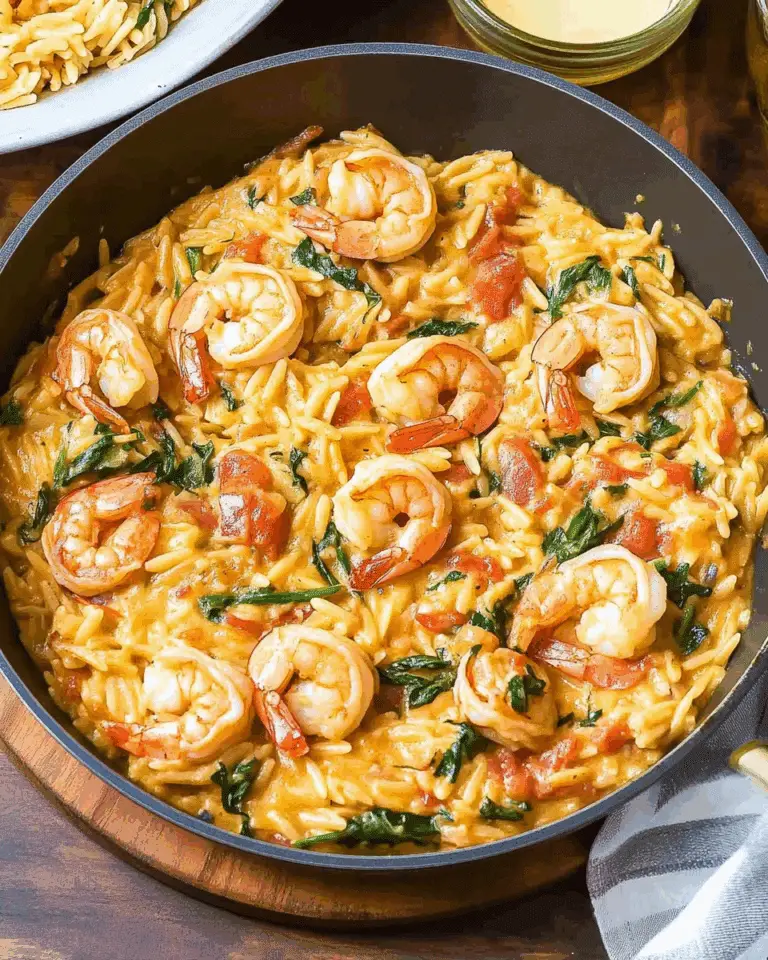 Tuscan Shrimp Orzo Skillet