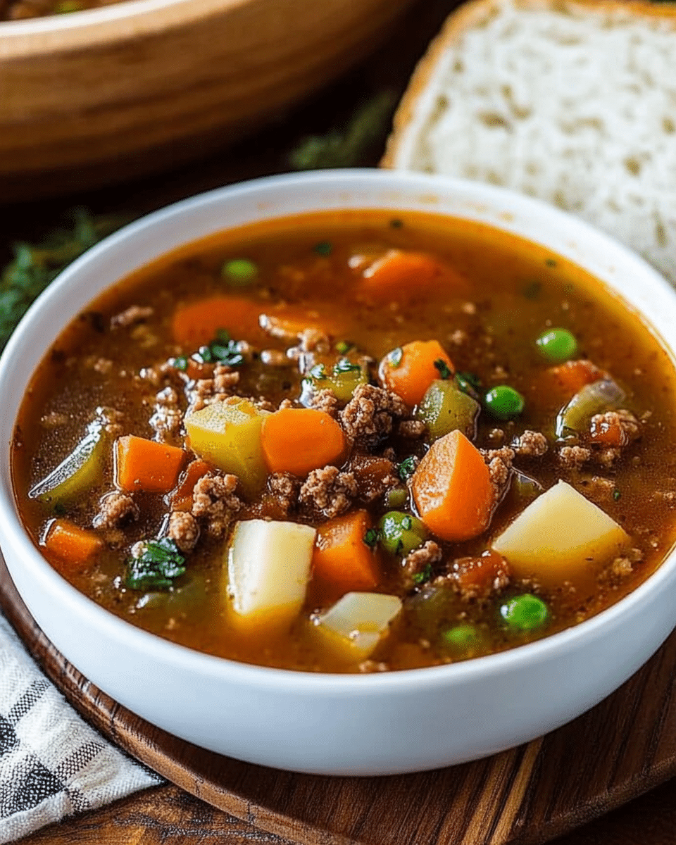 Vegetable Ground Beef Soup