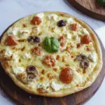 Mediterranean Feta Naan Pizza
