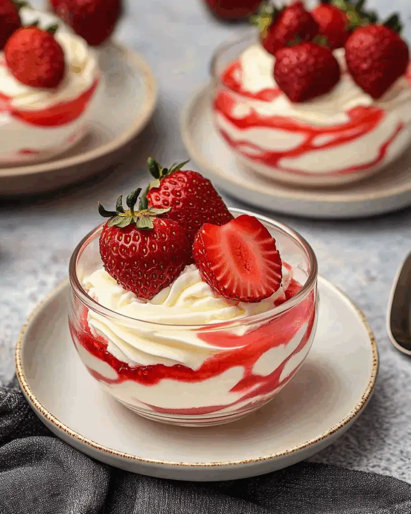 Mascarpone Mousse with Roasted Strawberries