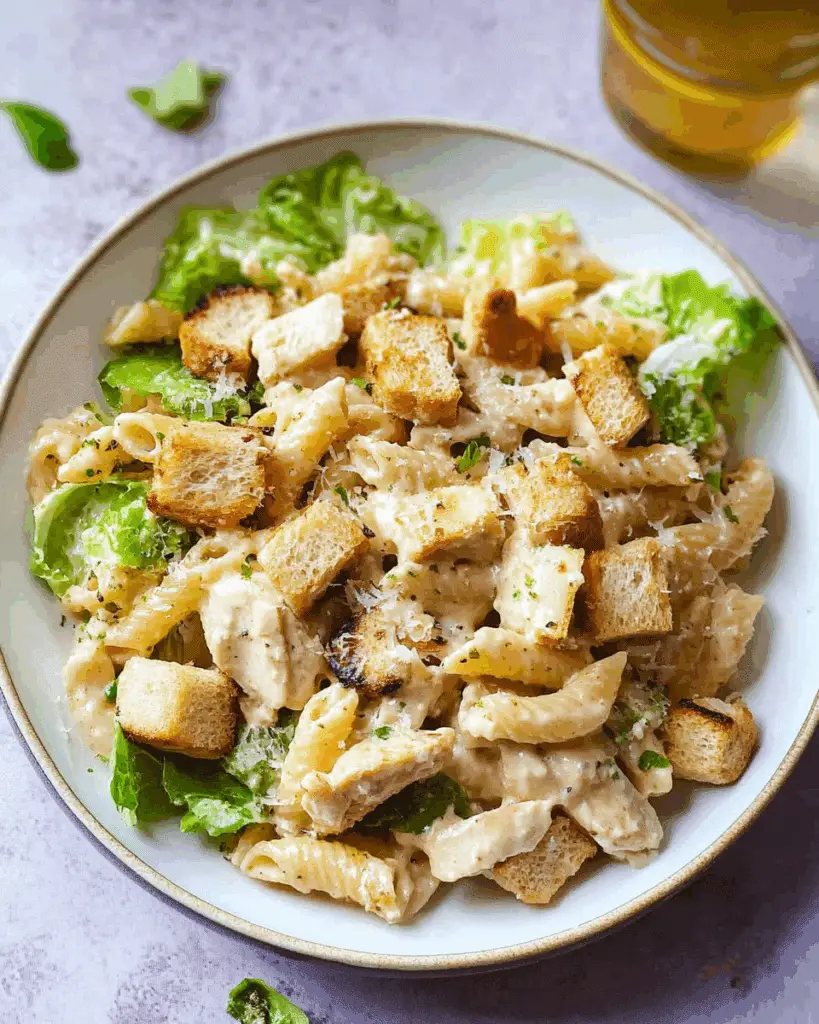 Caesar Pasta Salad with Grilled Chicken
