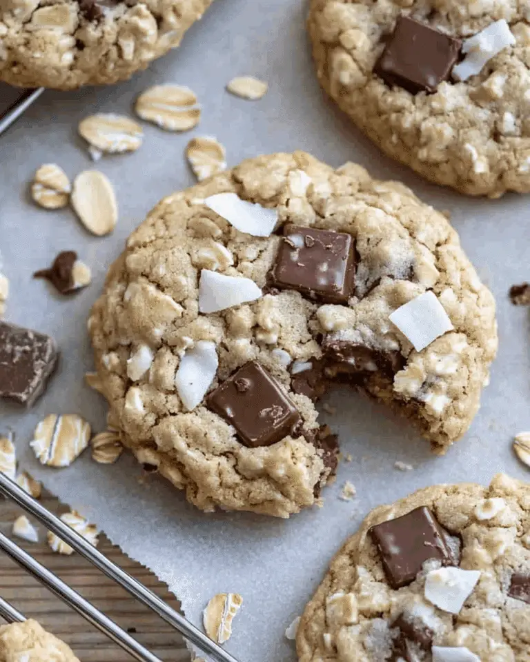 Chocolate Chunk Oatmeal Coconut Cookies