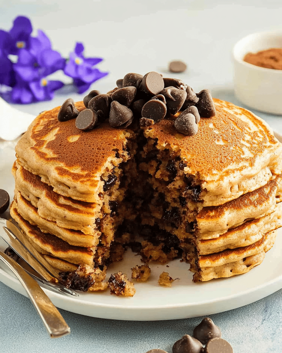Chocolate Chip Protein Pancakes
